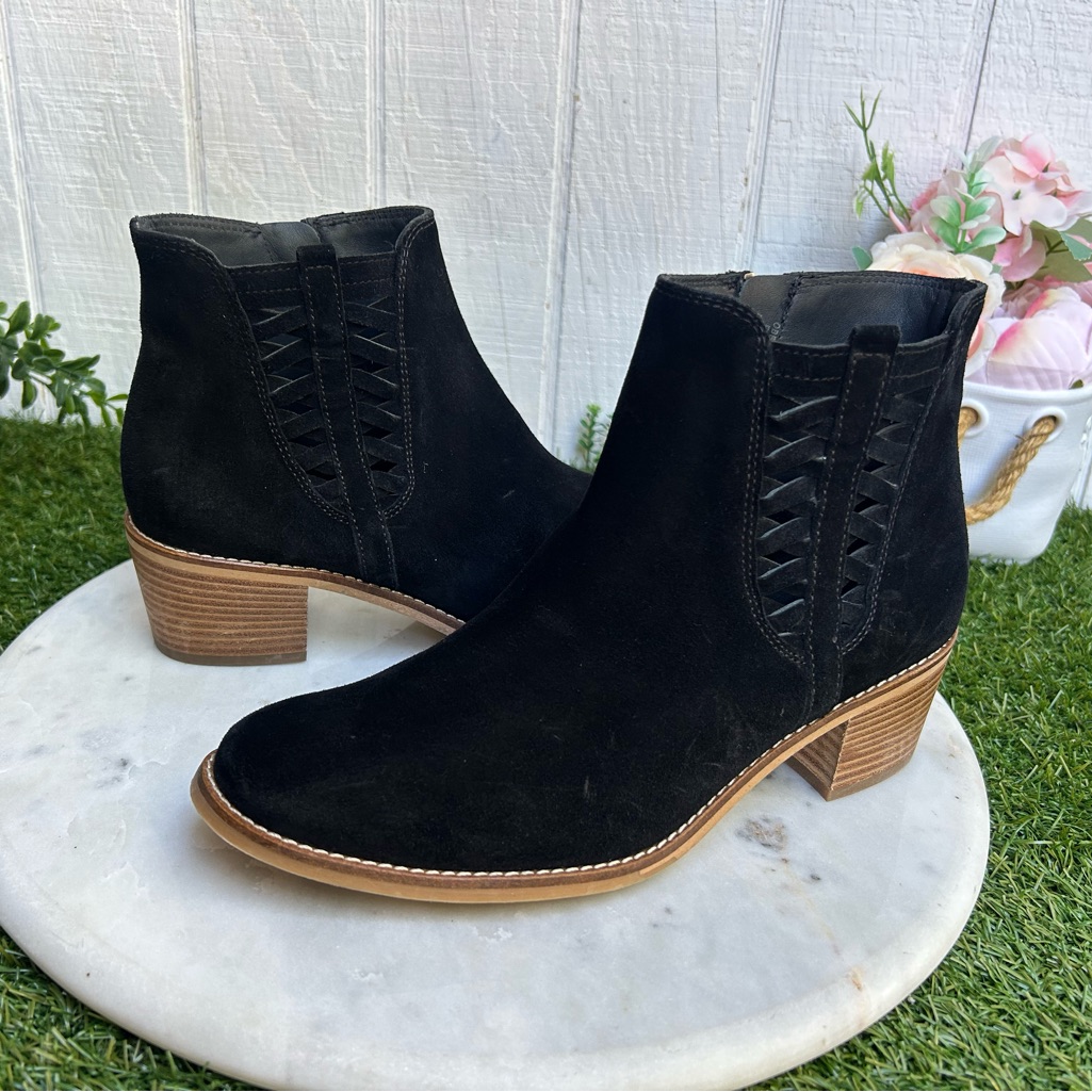 Paul Green Vienna Chelsea Boot - Black Soft Suede $520 Size Uk 3.5 Us 6 New